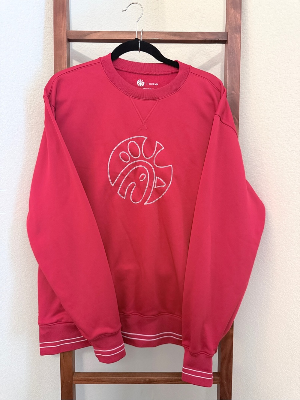 Chick-fil-A Embroidered Logo Red Crewneck Sweatshirt Size XL